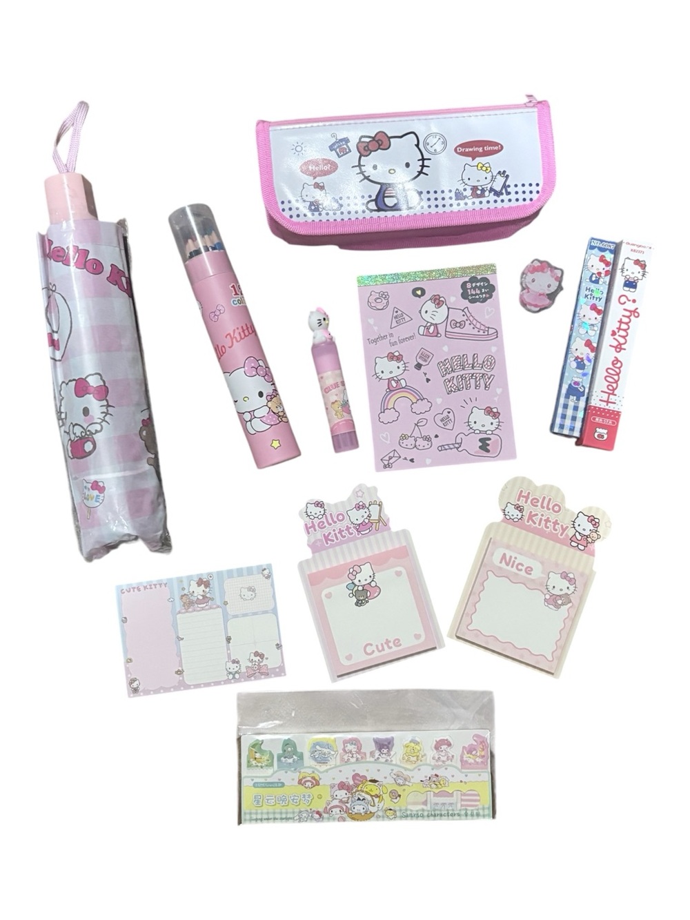 Hello Kitty Sanrio Stationery & Accessories Bundle